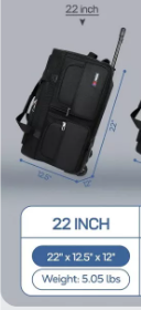 BOLSA DE VIAJE PARA MANO - EXTRA GRANDE - ADULTOS